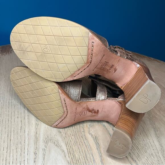 Donald J. Pliner Ronnie Leather Stacked Heel Open Toe Sandals Women’s Size 8.5 - Picture 9 of 10